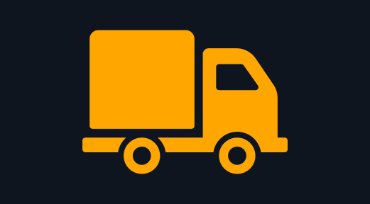 Orange Box Truck Icon