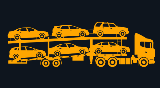 Orange Car Hauler Icon