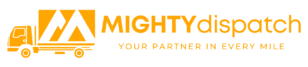 Mighty Dispatch Logo with Orange Colours